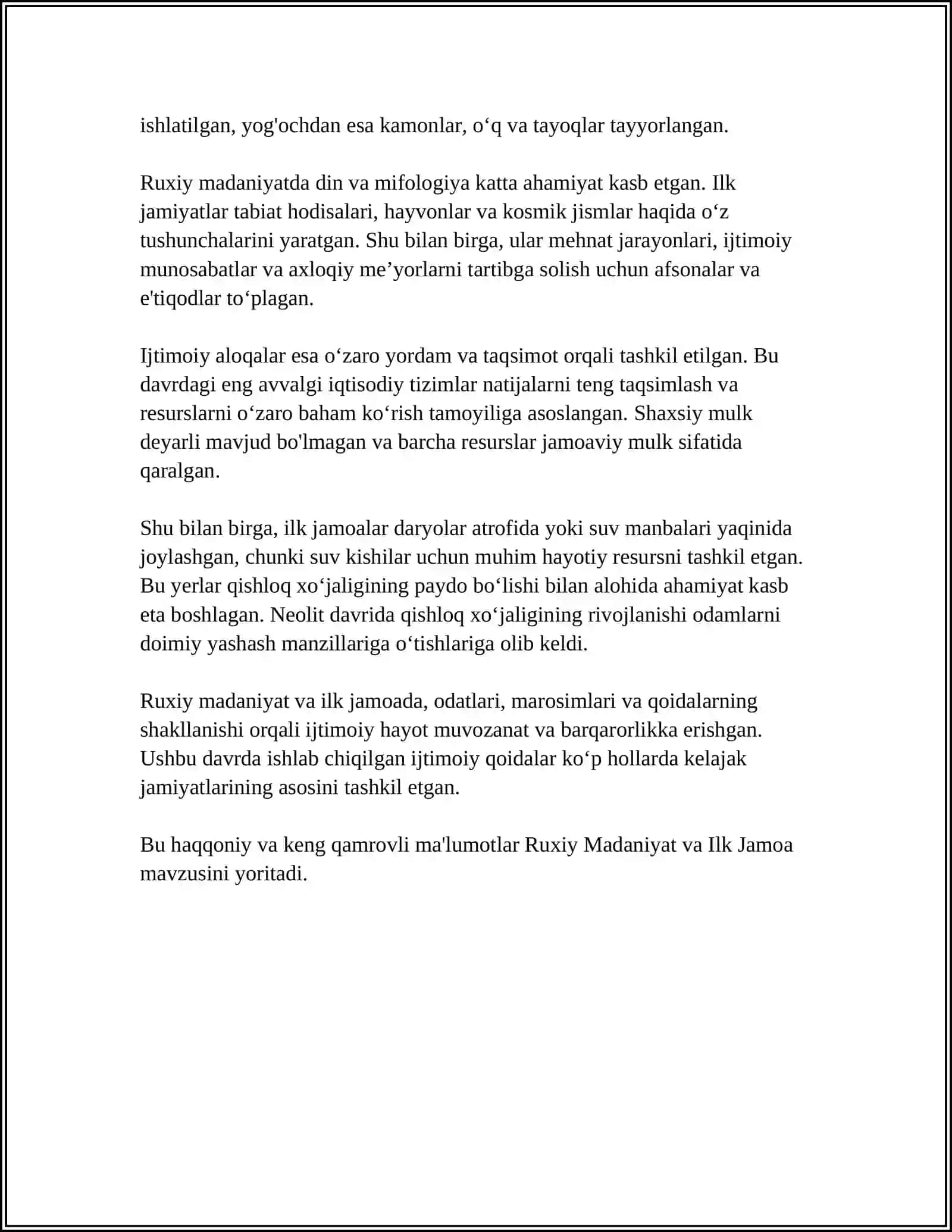 RUXIY MADANIYAT ( ILK JAMOA, BELGI, TANGA, YOZUVLAR) 4