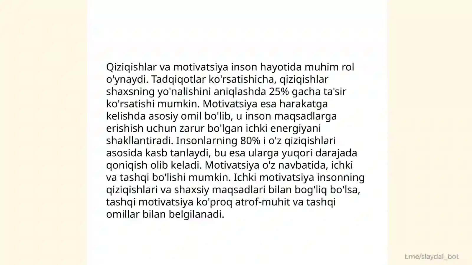 Qiziqishlarni aniqlash va ularni mohiyati 4