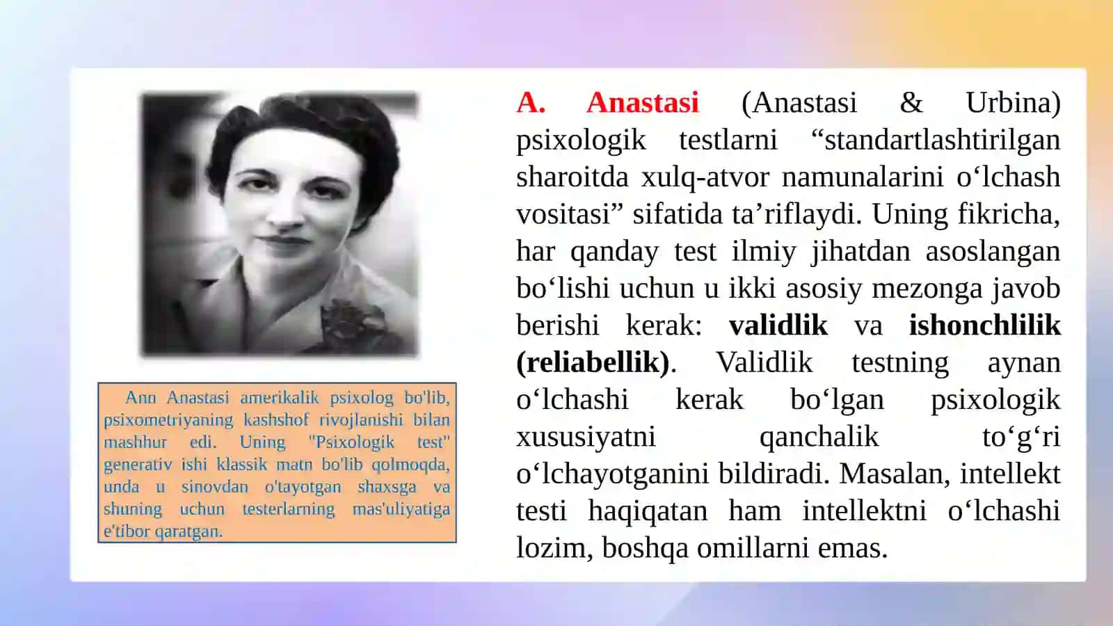Test tuzishning asosiy bosqichlari 4