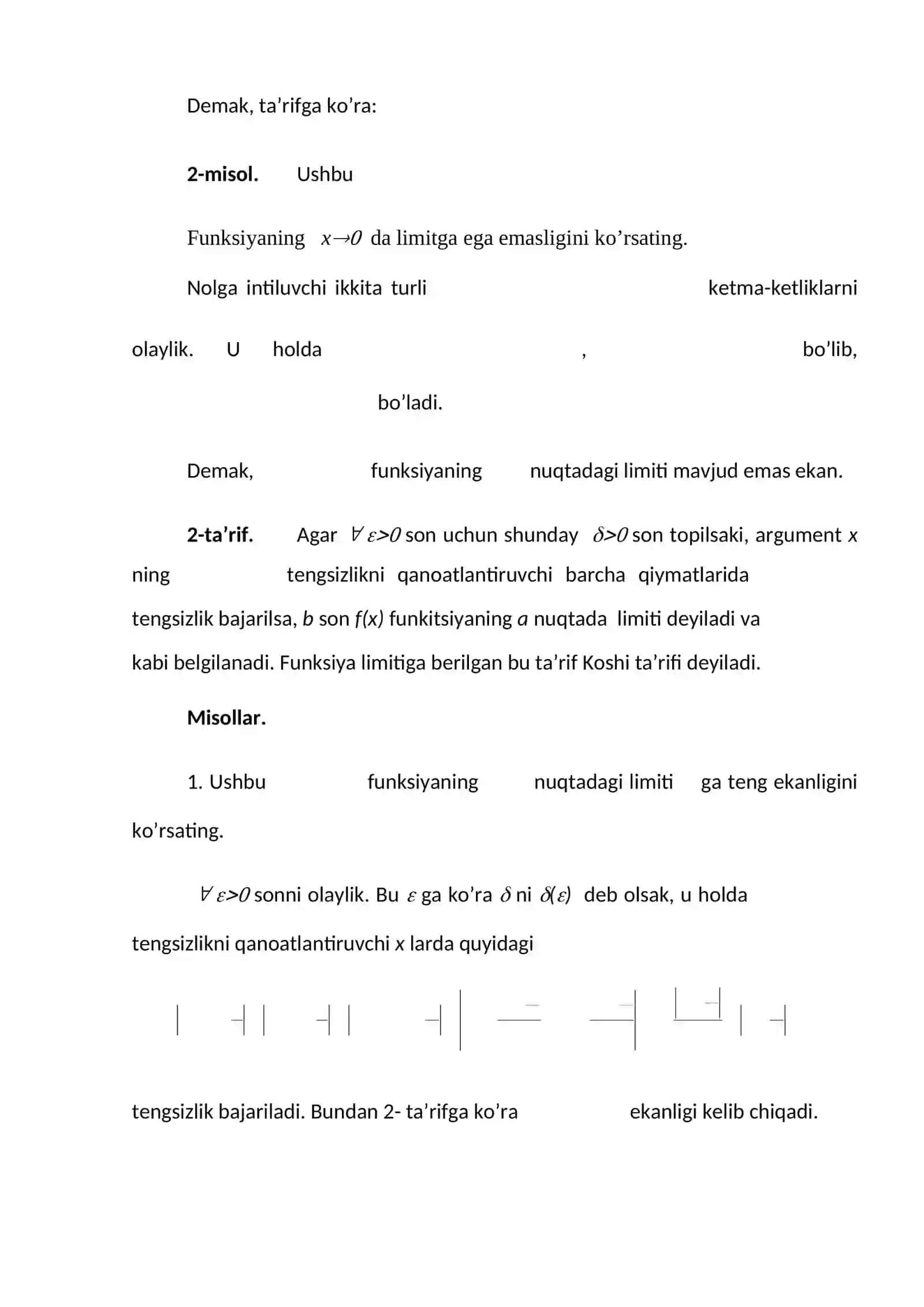 FUNKSIYALAR LIMITI 4