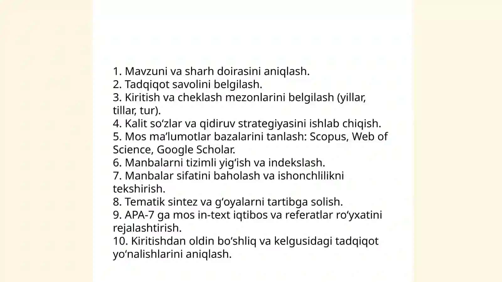 Adabiyotlar sharhi 4