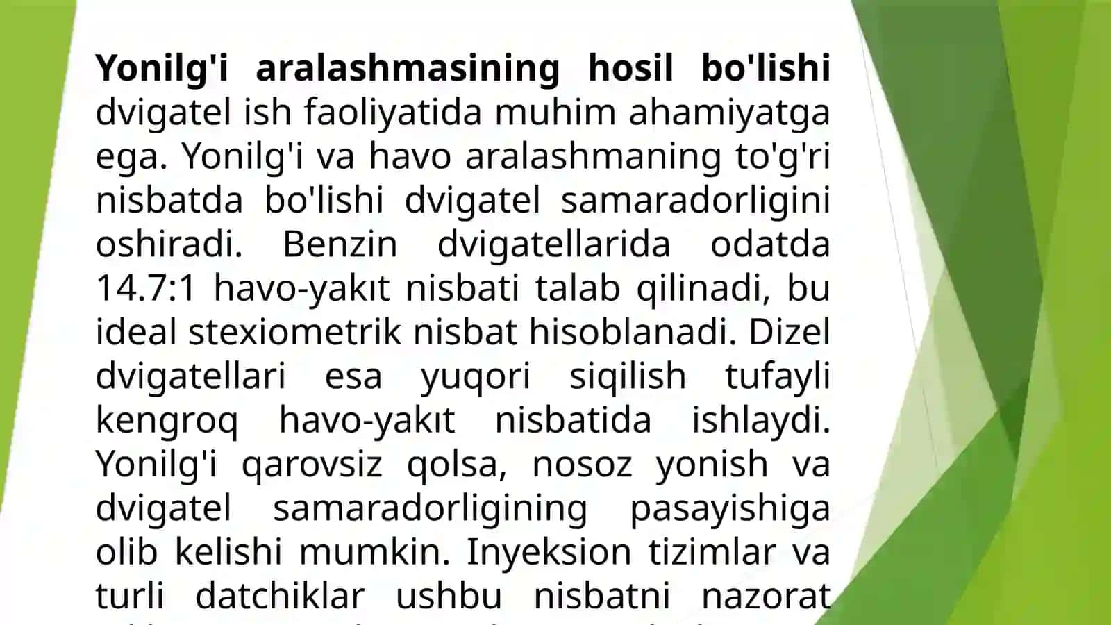 Gaz dizel yonish jarayoni 4