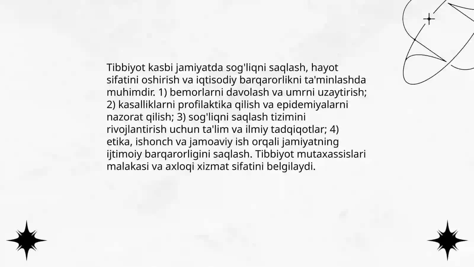 Tibbiyot kasbiga kirish fani 4