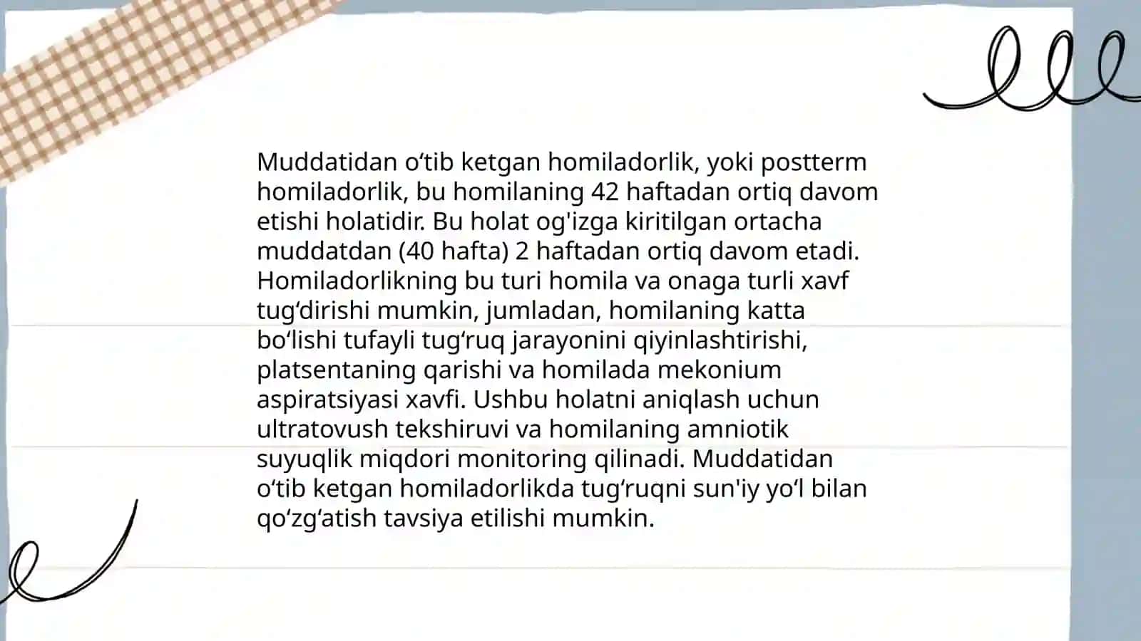 Homiladorlik Muddatlari va O‘tishi 4