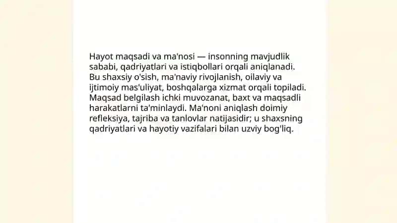 Mening xayot falsafam 4