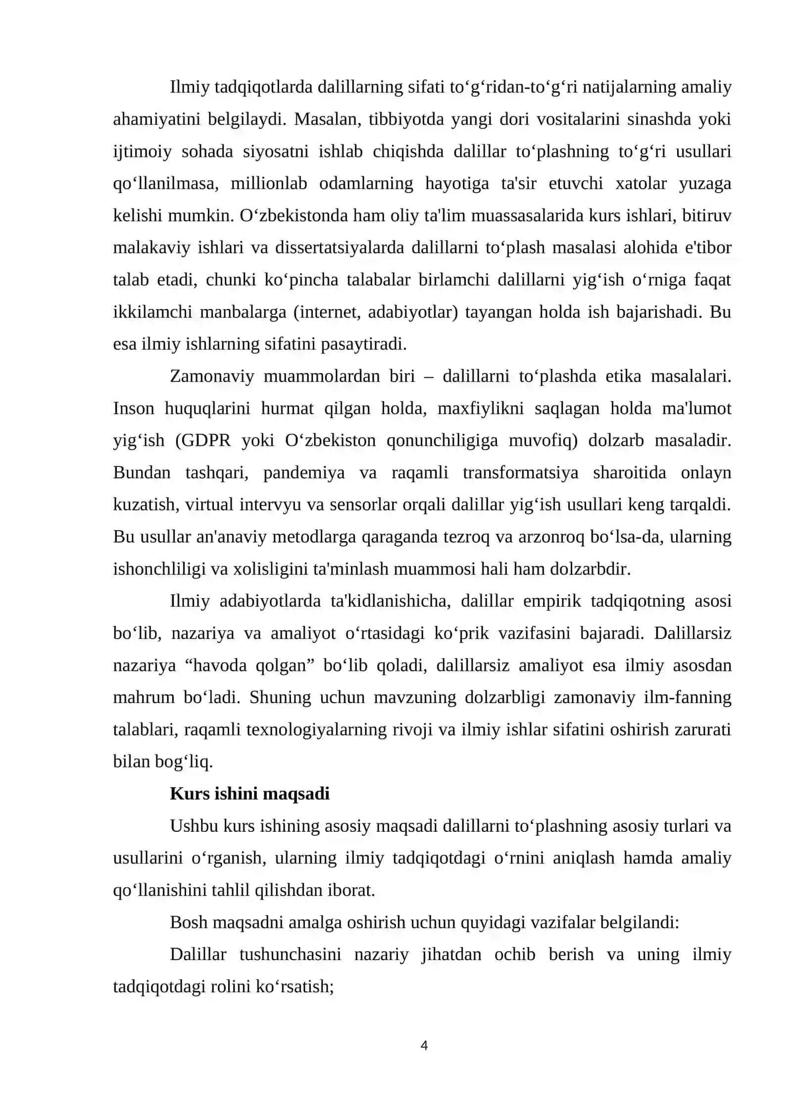 Dalillarni toʻplash turlari va usullari 4