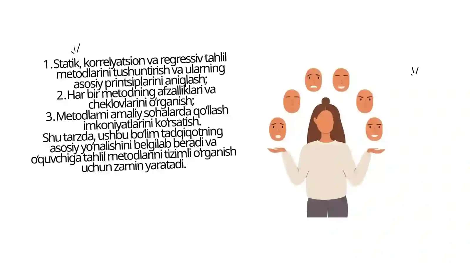 Statik, korrelyatsion va regressiv tahlil metodlari 4