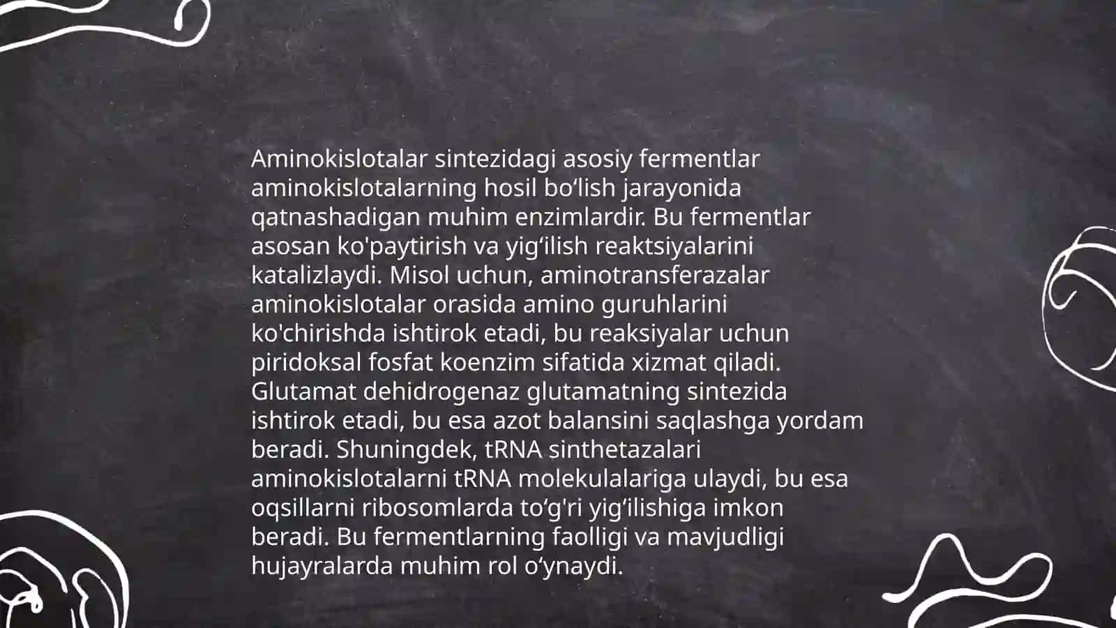 Fermentlar yordamida aminokislotalar sintezi 4