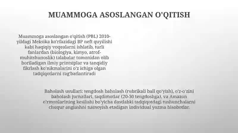 Tarbiya metodlarining tavsiflanishi 4