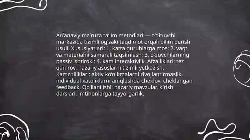 Taʼlim Metodlari 4