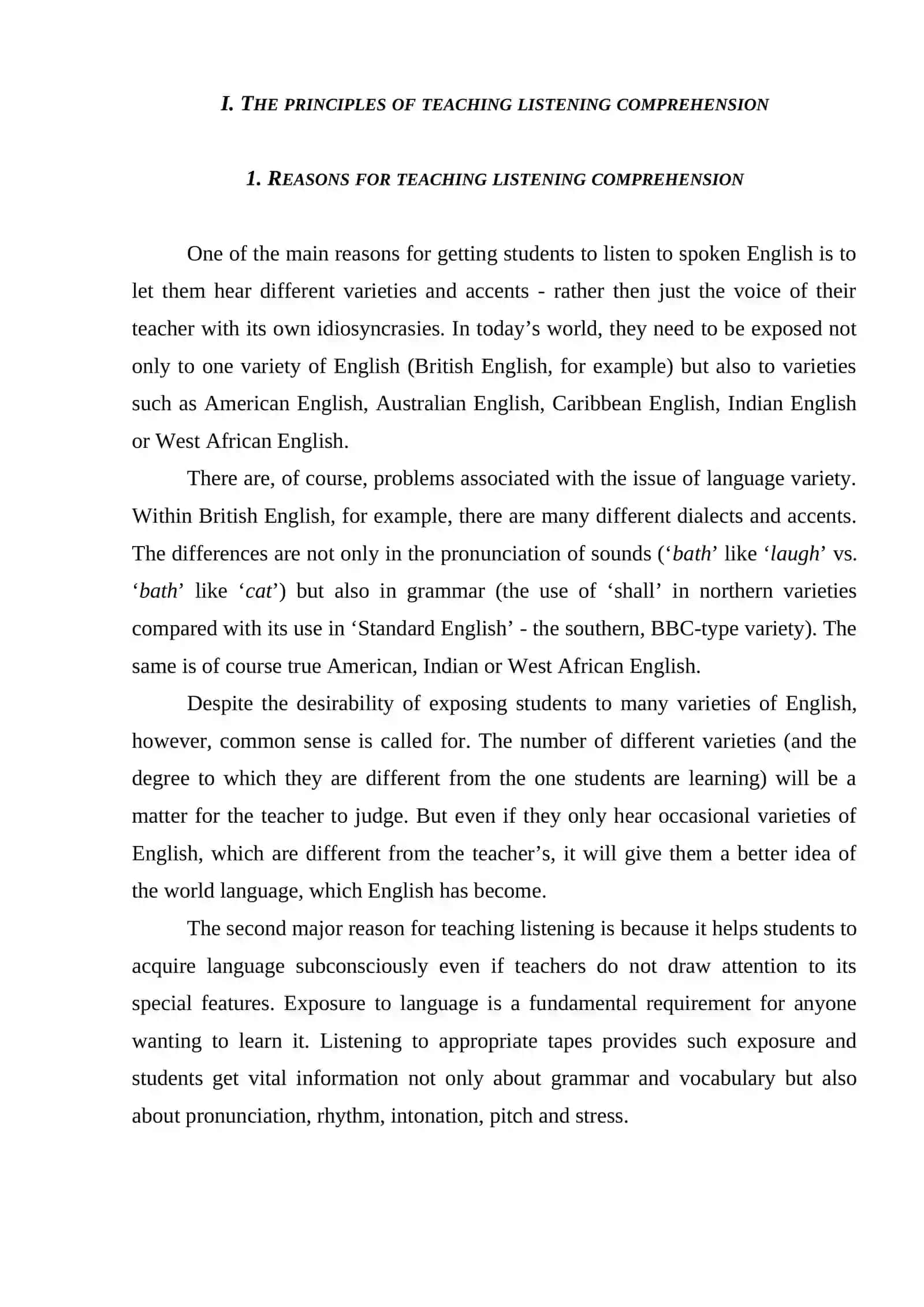 Principles of Teaching Listening Comprehension 4