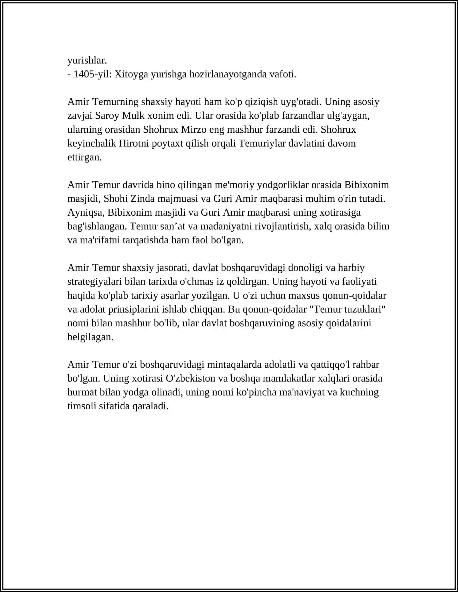 AMIR TEMUR BUYUK DAVLAT ARBOBI 4