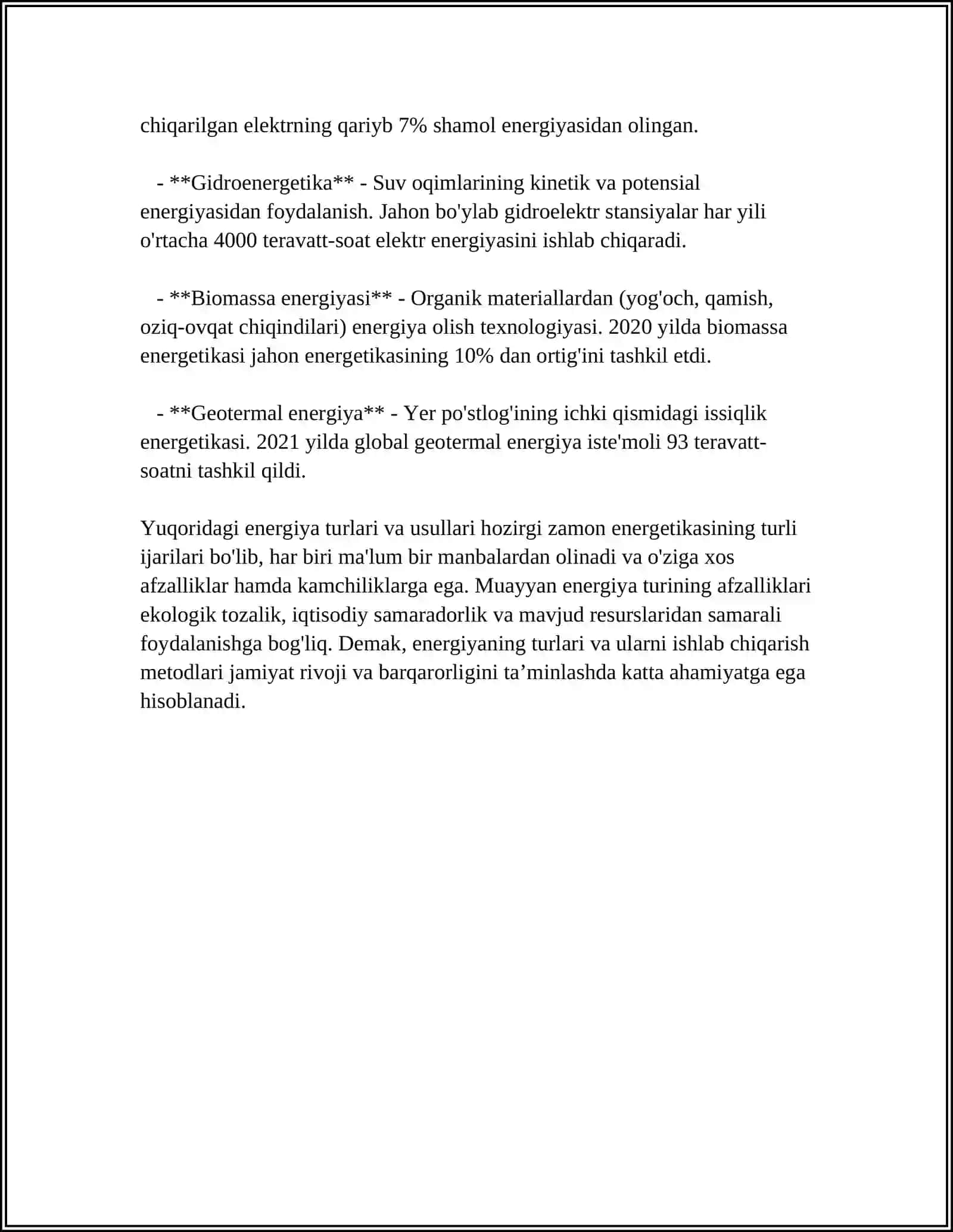 ENERGIYA VA UNING SAQLANISH QONUNI 4