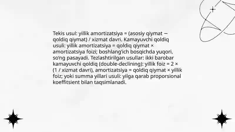 Amortizatsiya xarajatlari 4