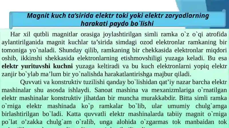 ELEKTR ENERGIYA HOSIL QILUVCHI ENERGETIK QURILMALAR 4