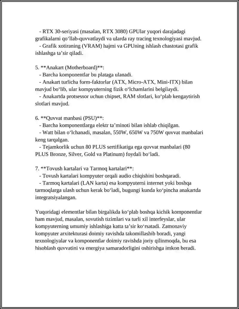 Kompyuter apparatlari arxitekturasi 4