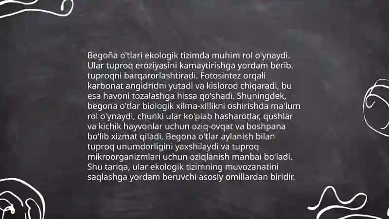 Sug'oriladigan yerlar o'sadigon begona o'tlar 4