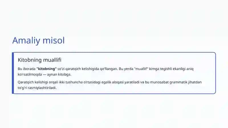 Qaratqich kelishigi 4