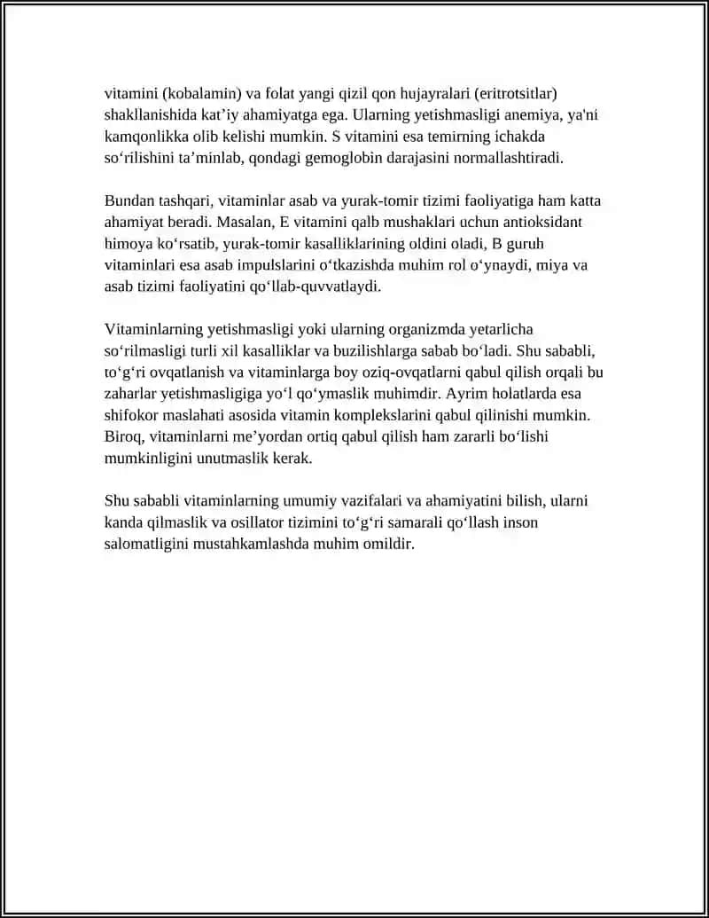 VITAMINLARNING AHAMIYATI 4