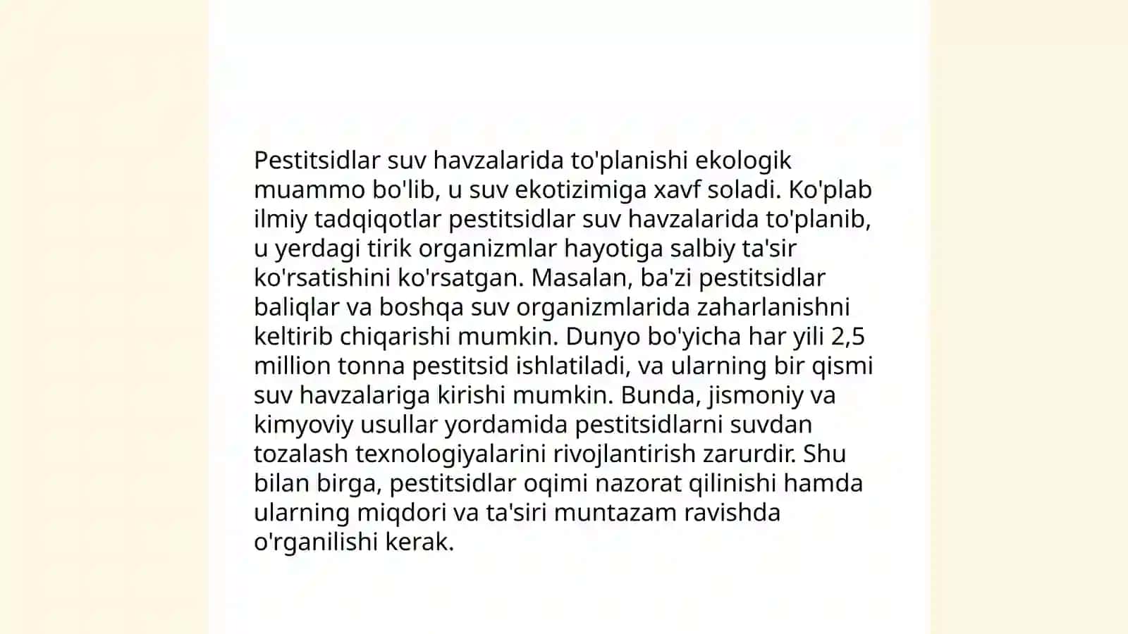 Pestitsidlarning tabiatga zararli tasiri 4