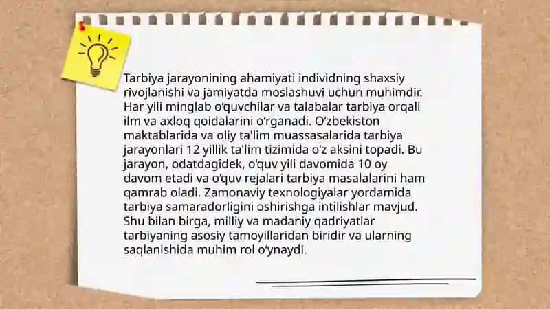 Tarbiya jarayonlari 4