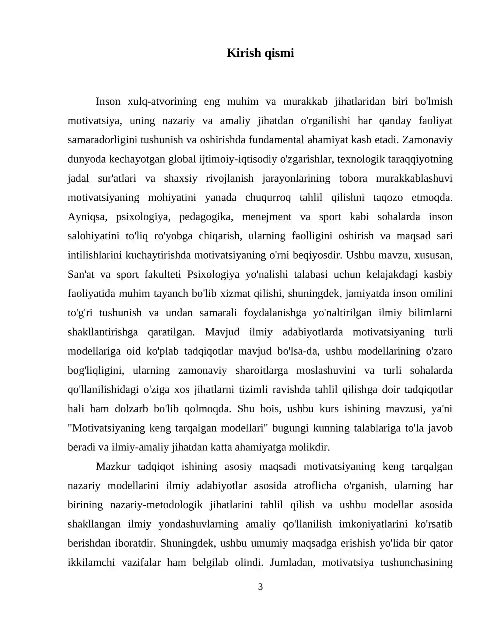 Motivatsiyaning keng tarqalgan modellari 4