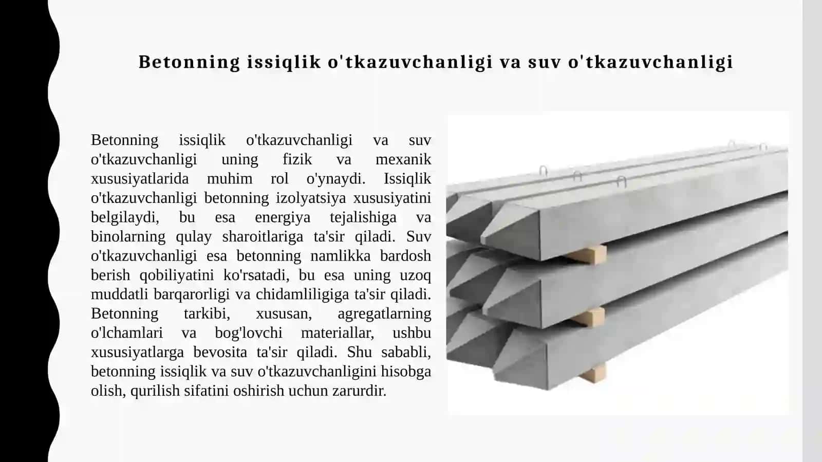 Betonning fizik va mexanik xususiyatlari 4
