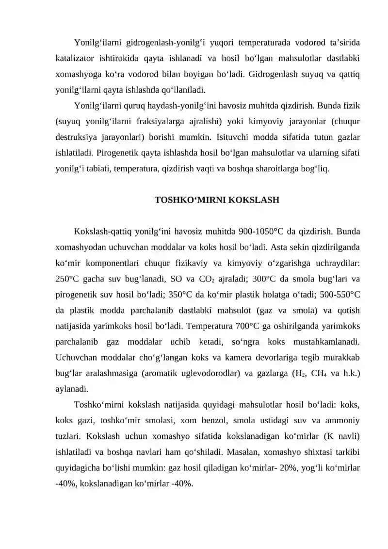Yonilg‘ilarni qayta ishlash texnologiyasi 4