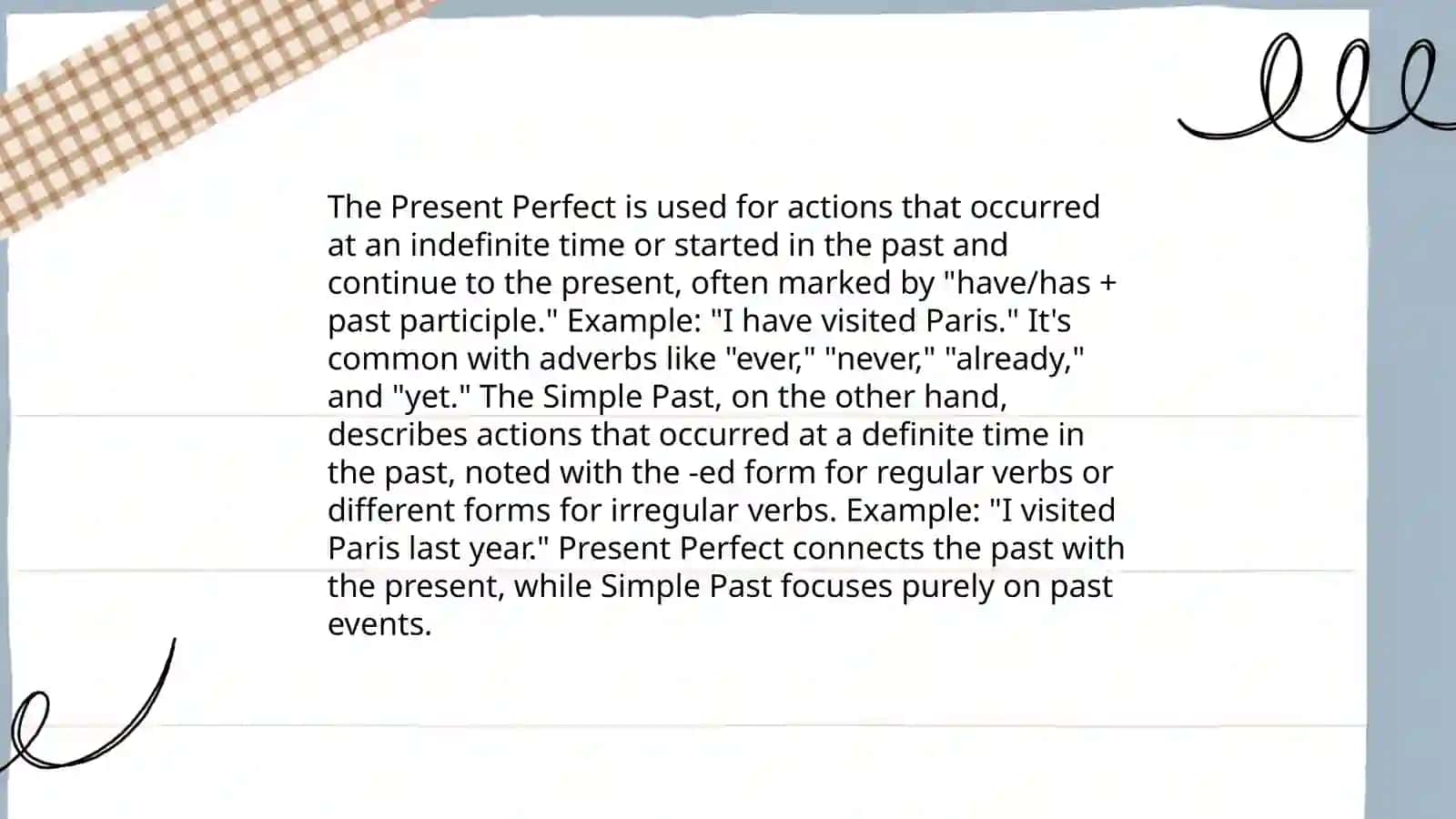 Present perfect 4
