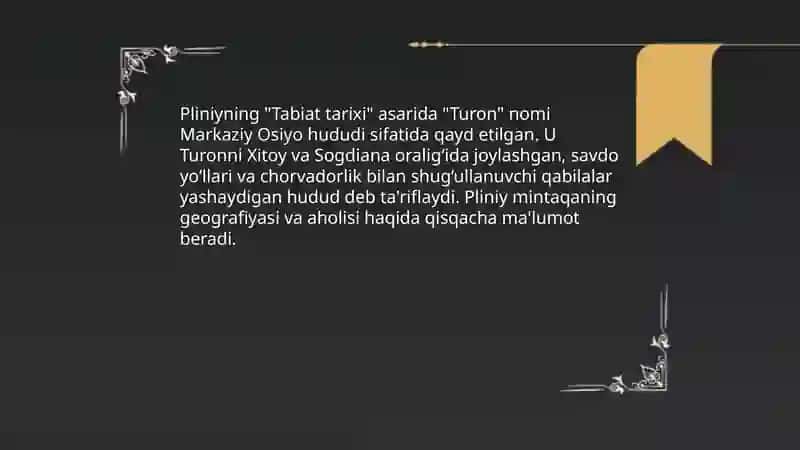 Rim tarixchilari asarlarida qadimgi Turon 4