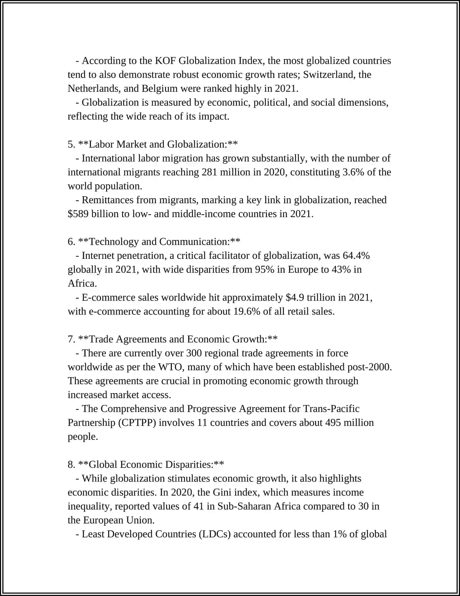 Globalization and Economic Growth 4
