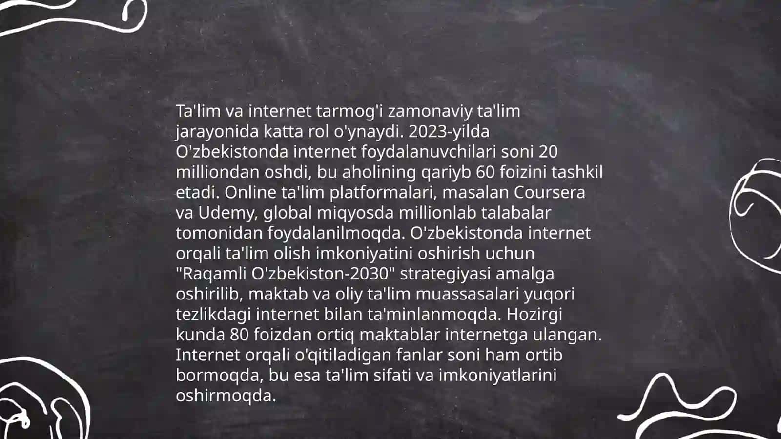 Internet tarmog'ining hozirgi kundagi ahamiyati 4