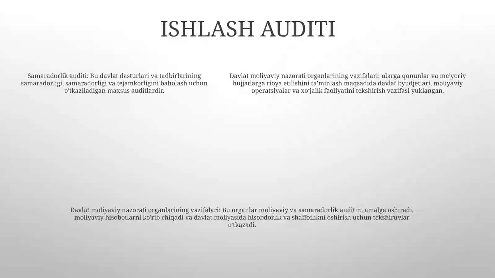 Davlat Moliyaviy Nazorati OʻRginlarining VazifalariVaFunksiyalari 4