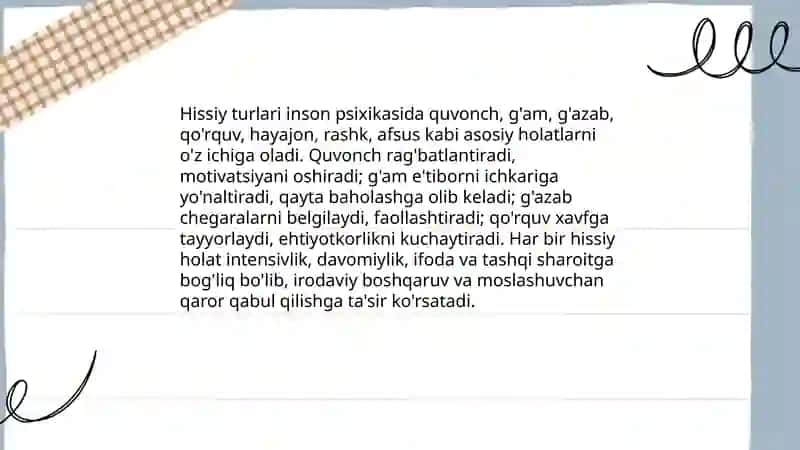 Hissiy-irodaviv xususiyatlar 4
