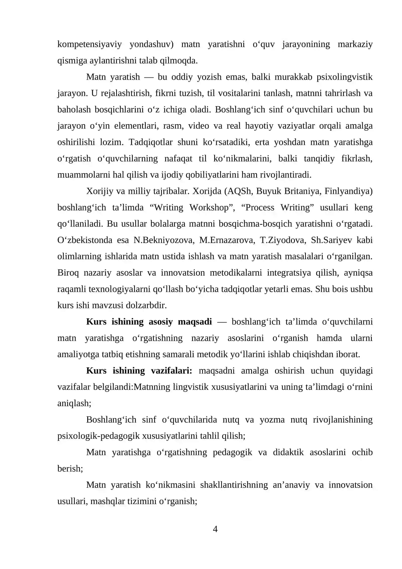 BOSHLANG‘ICH TA’LIMDA MATN YARATISHGA O‘RGATISH 4