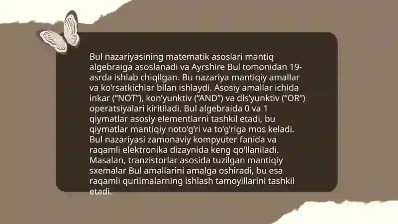 Bul nazariyasi 4