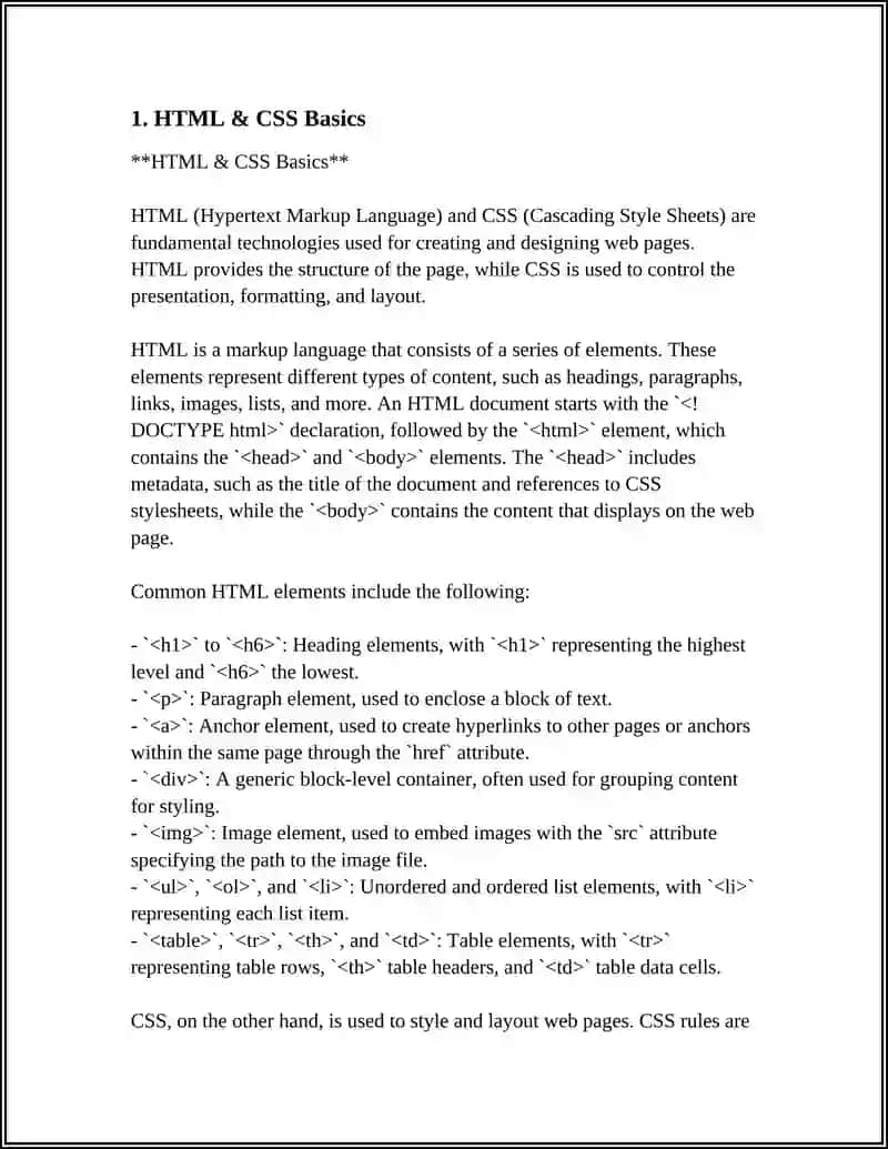 HTML & CSS Basics 4