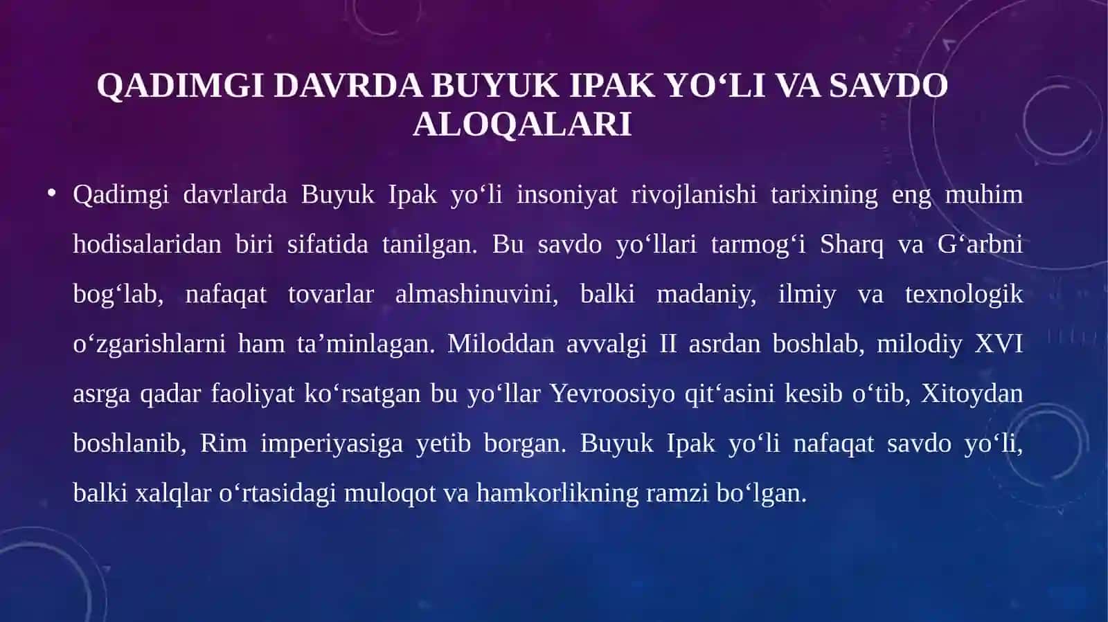 Buyuk Ipak yo‘li 4