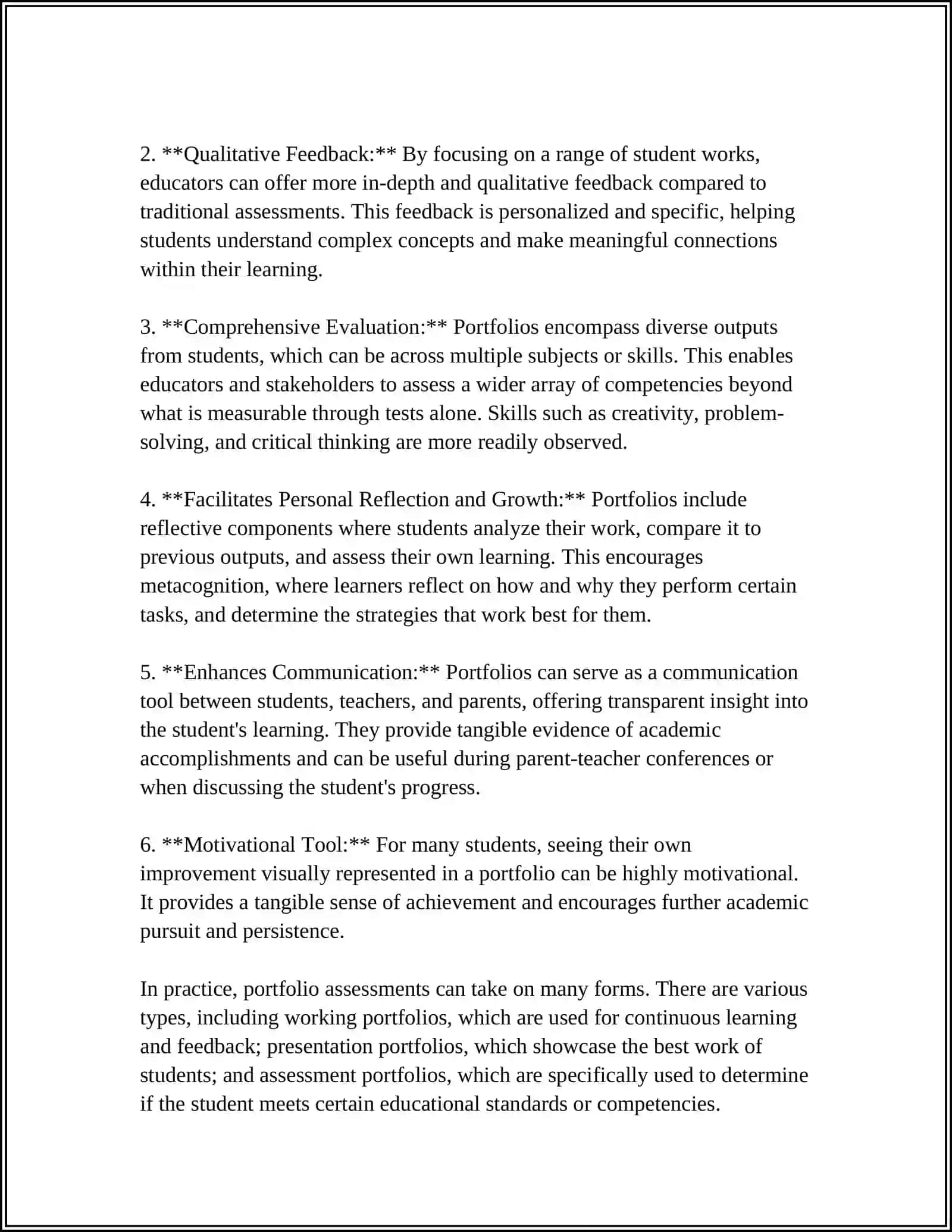 PORTFOLIO AS AN ALTERNATIVE ASSESSMENT 4