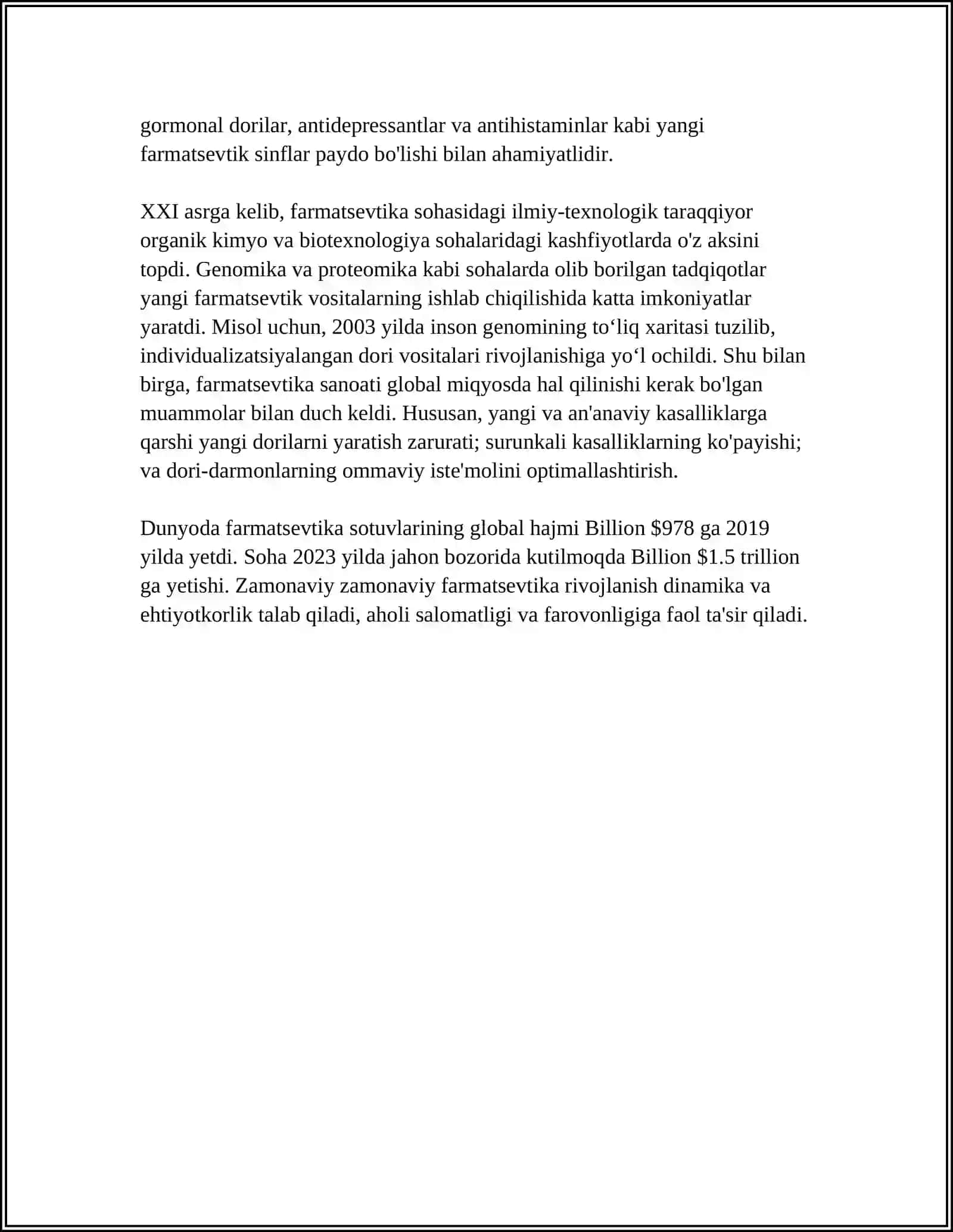 XOZIRGI ZAMON FARMATSEVTIKA MODULLARINING RIVOJLANISH TARIXI 4