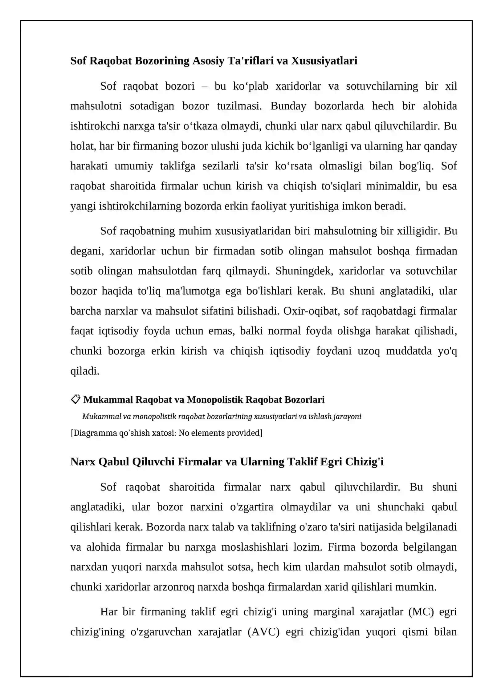 Sof raqobatlashgan va monopolistik raqobatlashgan bozorlar 4