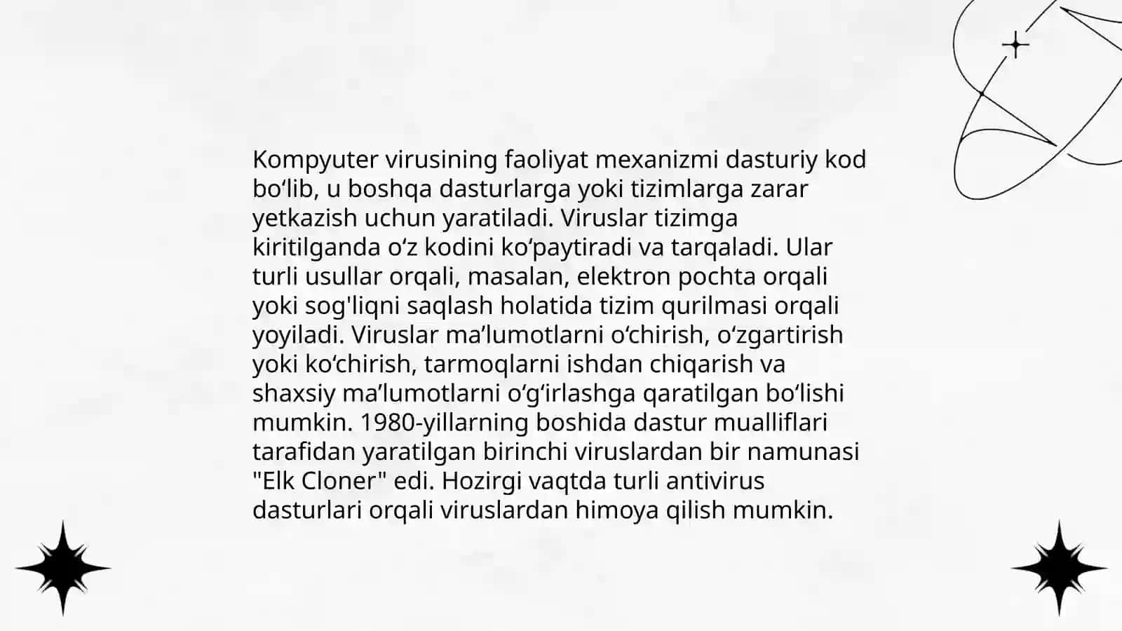 Kampyuter viruslari, turlari va unga doir misollar 4