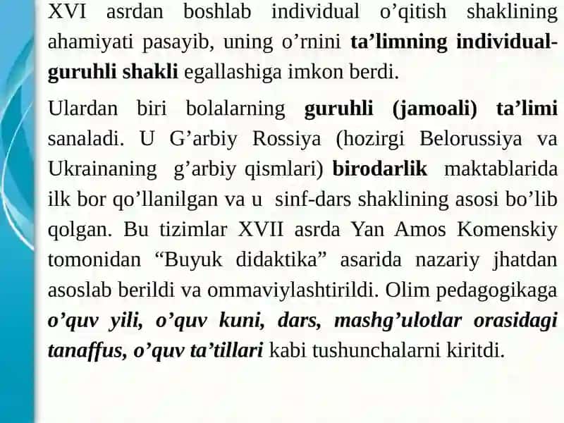 TA’LIMNING TASHKILIY SHAKLLARI 4