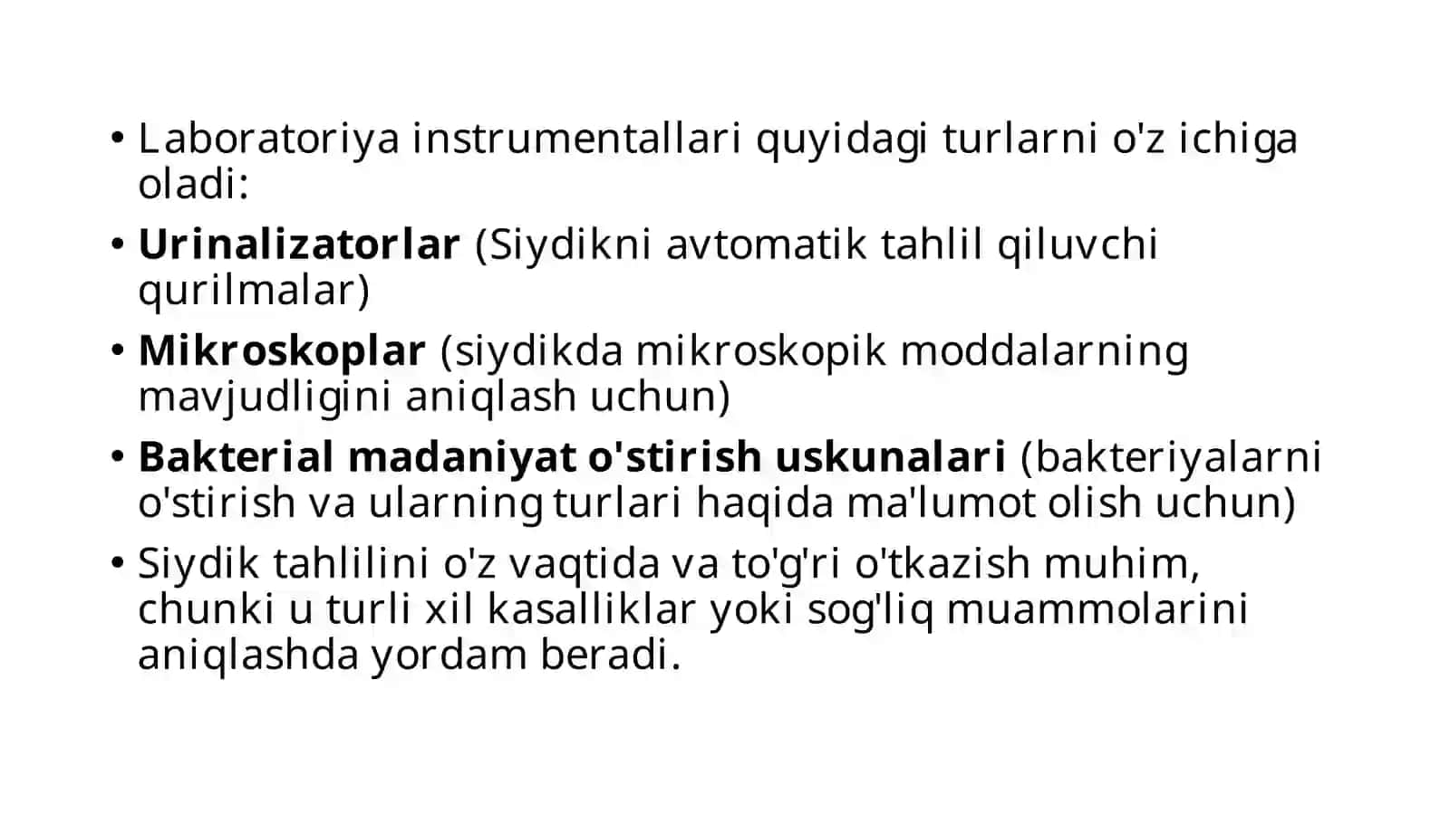 Siydikni laborator-instrumental tekshiruvlari 4