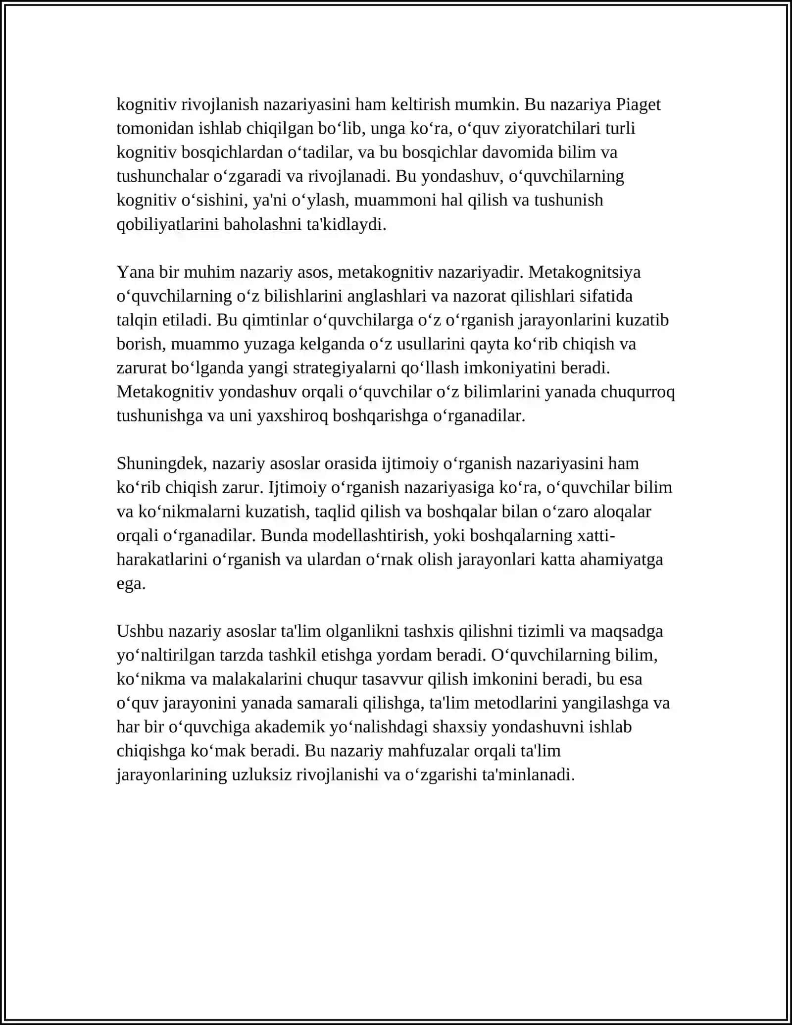 TA'LIM OLGANLIKNI TASHHIS QILISH 4