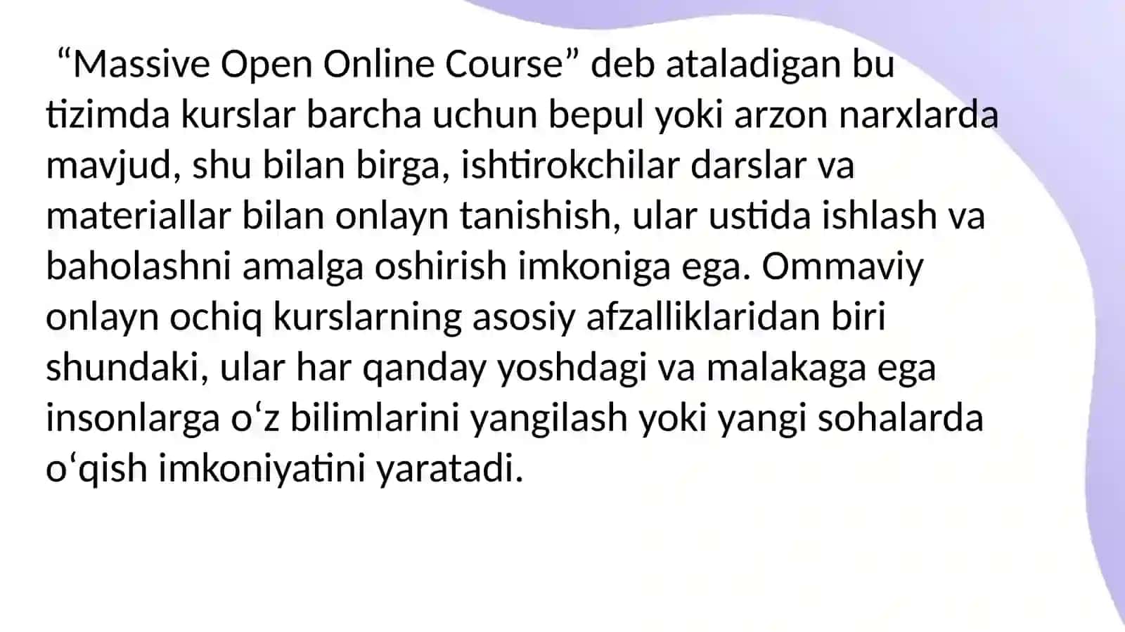 Ommaviy onlayn ochiq darslar 4