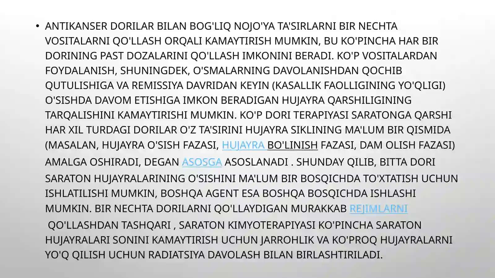 Xavfli o'smalarga qarshi vositalar 4