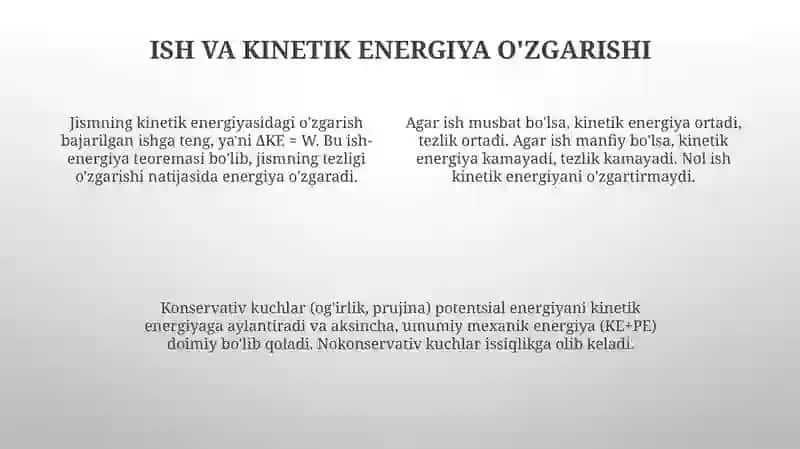 Moddiynuqtaningkenetikenergiyasiningoʻzgarishi 4