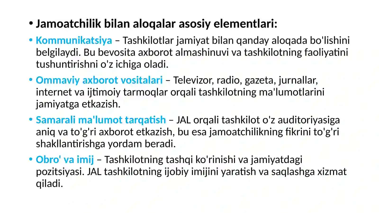 Jamoatchilik bilan aloqalar 4