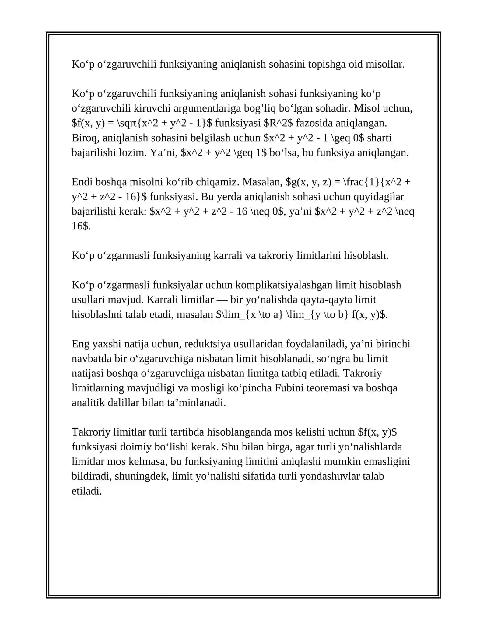 R^n fazodagi ketma-ketlik va uning limiti 4